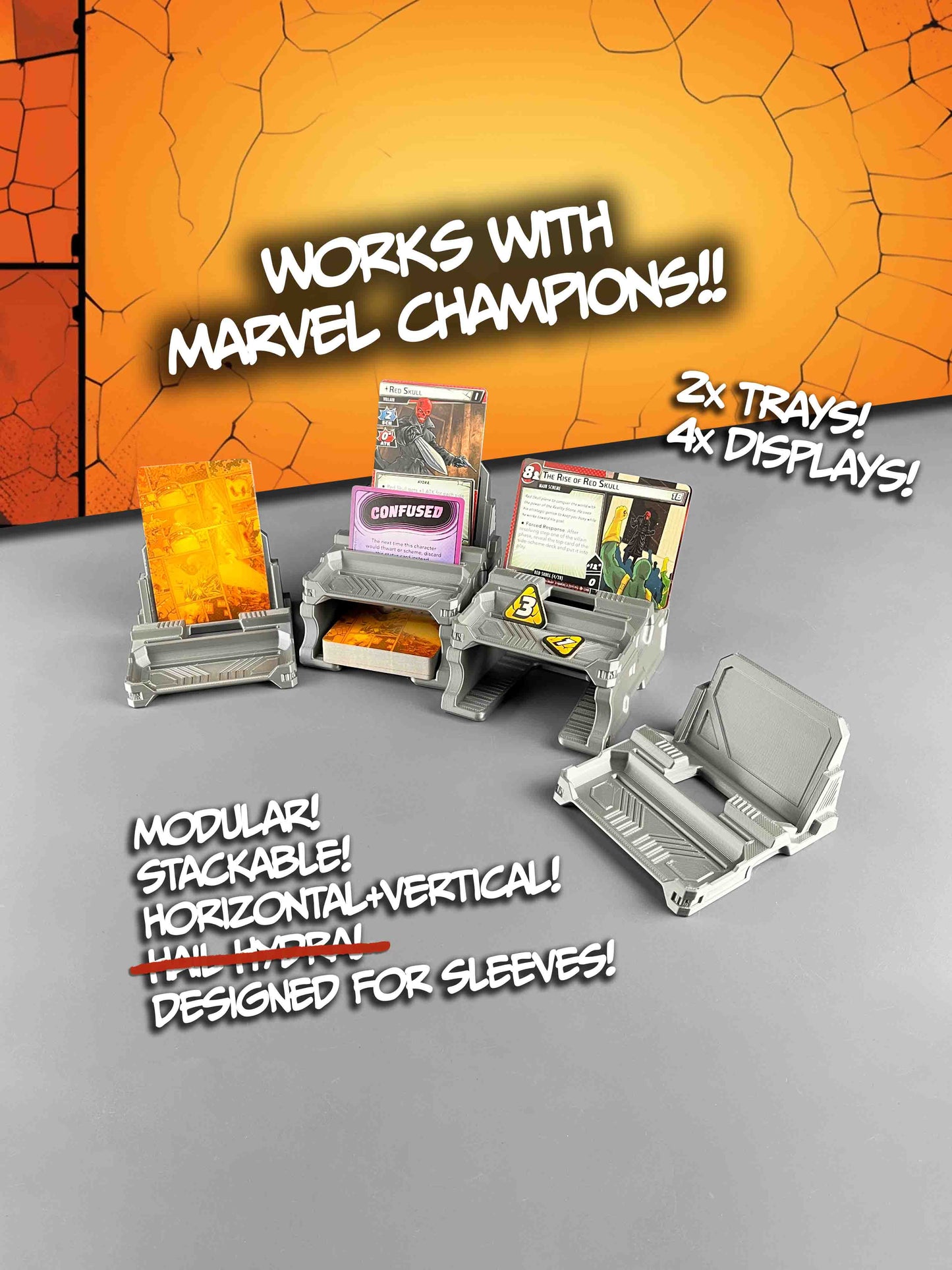 Modular Card Holder System Compatible with Marvel Champions