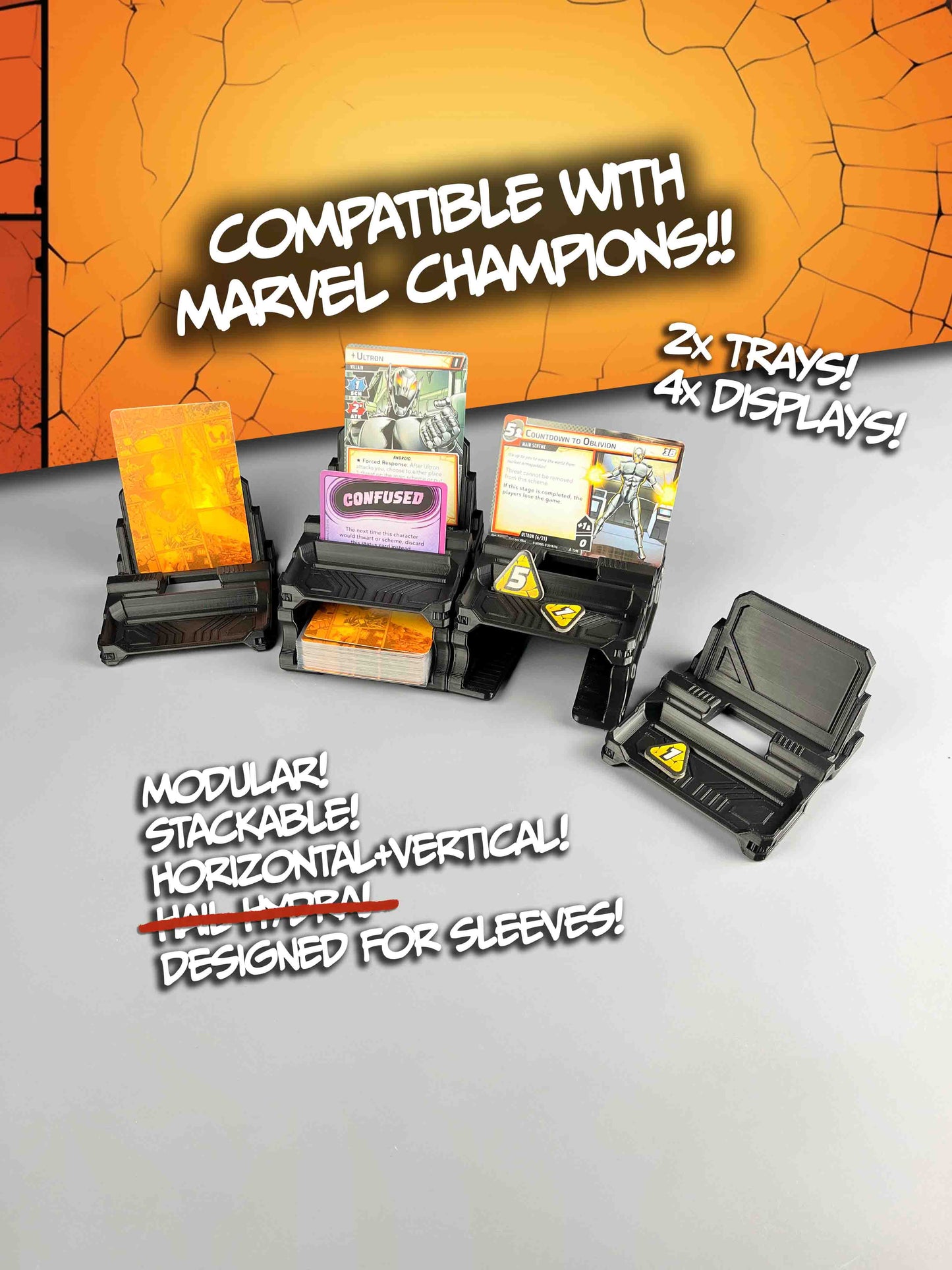 Modular Card Holder System Compatible with Marvel Champions
